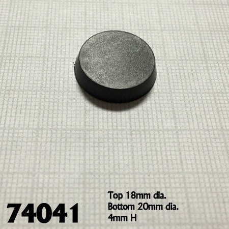 Reaper Miniatures 20mm Round Plastic Flat Top Base (25) RPG Accessory #74041