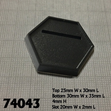 Reaper Miniatures 1 Inch Black Slotted Hex Gaming Base (20) RPG Accessory #74043