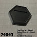 Reaper Miniatures 1 Inch Black Slotted Hex Gaming Base (20) RPG Accessory #74043
