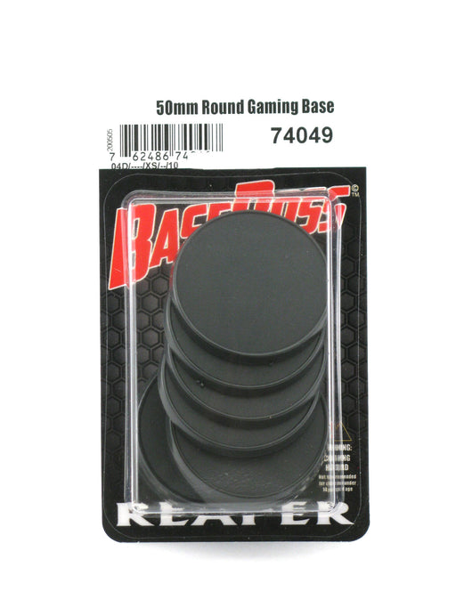 Reaper Miniatures 50mm Round Gaming Base (10) #74049 Accessory