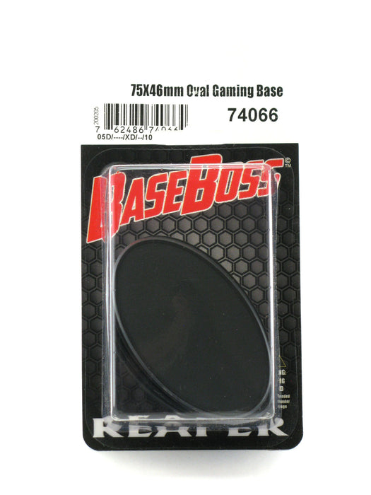 Reaper Miniatures 75mm x 46mm Oval Gaming Base (10) #74066 Accessory