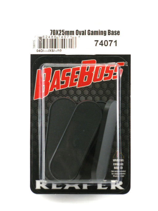 Reaper Miniatures 70mm x 25mm Oval Gaming Base (10) #74071 Accessory