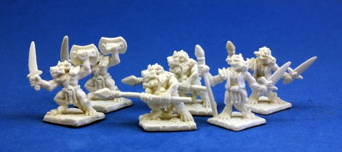 Reaper Miniatures Kobolds (6) #77010 Bones Unpainted Plastic D&D RPG Mini Figure