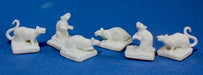 Reaper Miniatures Rats (6) #77016 Bones Unpainted Plastic D&D RPG Mini Figure