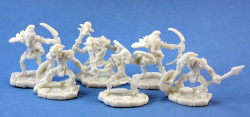 Reaper Miniatures Goblins (6) #77024 Bones Unpainted Plastic D&D RPG Mini Figure