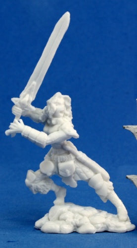 Reaper Miniatures Deenah, Female Barbarian #77062 Bones Unpainted Plastic Figure