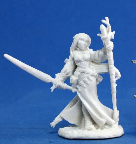 Reaper Miniatures Lysette, Elf Wizard #77076 Bones Unpainted Plastic Mini Figure