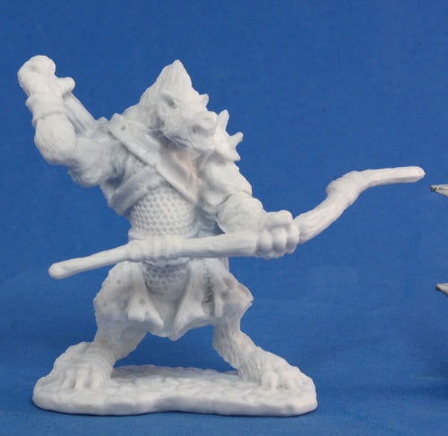 Reaper Miniatures Blacktongue, Gnoll Archer #77104 Bones Unpainted Figure