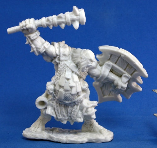 Reaper Miniatures Kagunk, Ogre Chieftain #77105 Bones Unpainted Plastic Figure