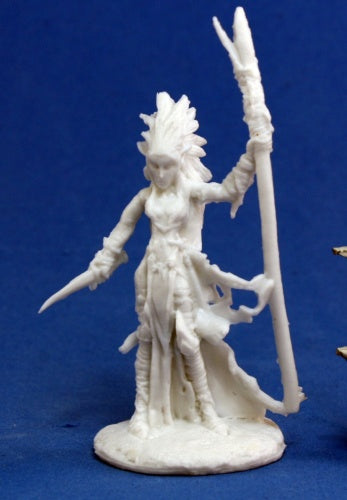Reaper Miniatures Liela, Dark Elf Wizard #77121 Bones Unpainted Plastic Figure
