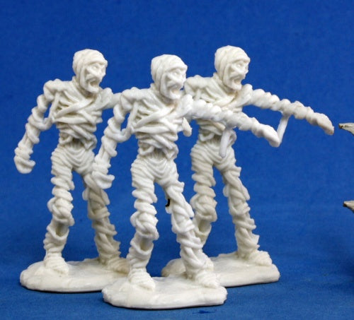 Reaper Miniatures Mummy (3) #77144 Bones Unpainted Plastic D&D RPG Mini Figure