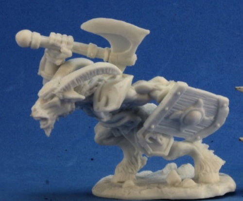 Reaper Miniatures Beastman Champion #77254 Bones Unpainted Plastic Mini Figure