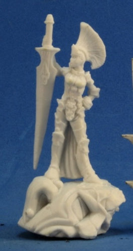 Reaper Miniatures Female Paladin #77302 Bones Unpainted Plastic RPG Mini Figure