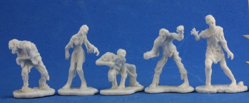Reaper Miniatures Zombies! (5) #77342 Bones Plastic D&D RPG Mini Figure