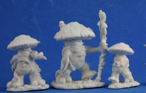Reaper Miniatures Mushroom Men (3) #77345 Bones Unpainted Plastic Mini Figure