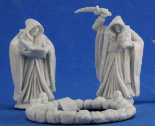 Reaper Miniatures Cultists And Circle (3) #77351 Bones Unpainted Plastic Figure