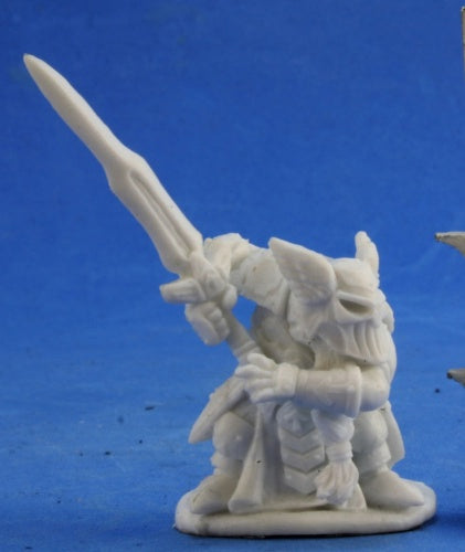 Reaper Miniatures Logrim Battlefury, Dwarf Paladin #77397 Bones Unpainted Figure