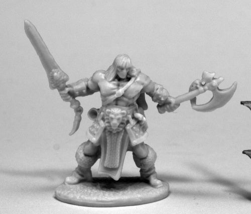 Reaper Miniatures Brand Oathblood Barbarian 77469 Bones Unpainted RPG D&D Figure