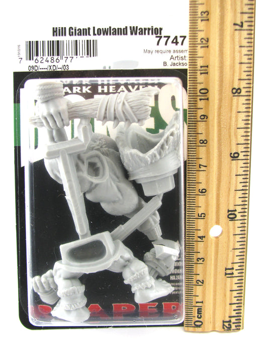 Reaper Miniatures Hill Giant Lowland Warrior #77475 Bones Unpainted Gray Plastic