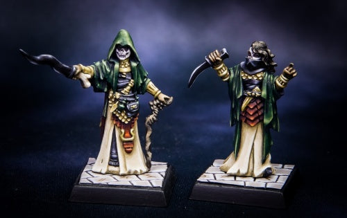 Reaper Miniatures Cultist Priests (2) 77518 Bones Unpainted RPG D&D Figure