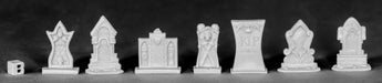 Reaper Miniatures Tombstones (7) #77534 Bones Unpainted Plastic Mini Figures