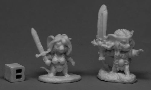 Reaper Miniatures Barbarian Mouslings (2) 77546 Bones Unpainted RPG D&D Figure