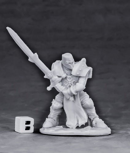 Reaper Miniatures Crusader Justifier (Greatsword) #77552 Bones Unpainted Plastic