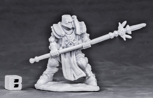 Reaper Miniatures Crusader Defender (Spear) 77554 Bones Unpainted Plastic Figure