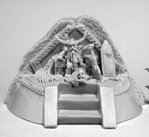 Reaper Miniatures Dwarf King on Throne 77570 Bones Unpainted RPG D&D Mini Figure
