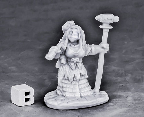 Reaper Miniatures Dwarf Forge Priestess #77571 Bones Unpainted Plastic Figure