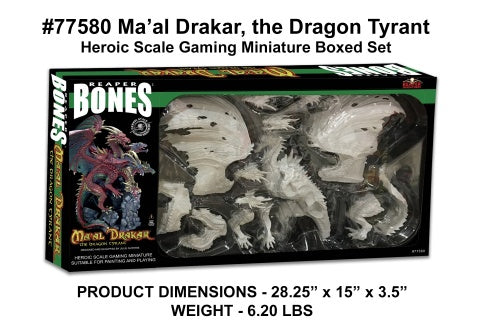 Reaper Miniatures Bones Ma'al Drakar the Dragon Tyrant 77580 Huge Plastic Figure
