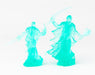 Wraith Lord and Bodyguard (2) #77642 Bones Unpainted Clear Blue Plastic