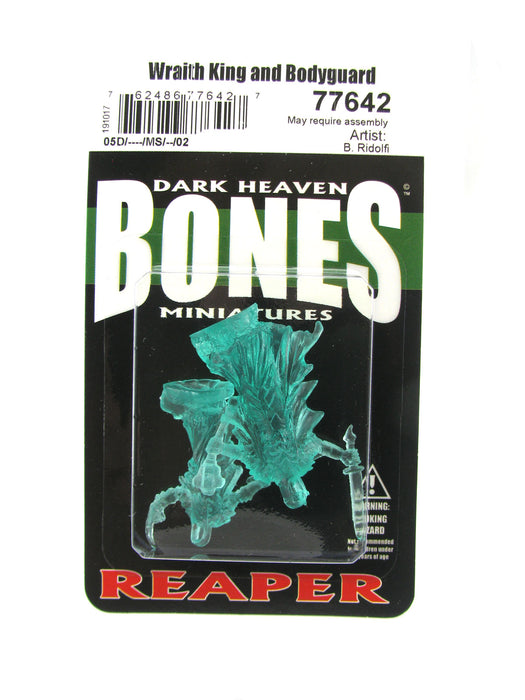 Wraith Lord and Bodyguard (2) #77642 Bones Unpainted Clear Blue Plastic