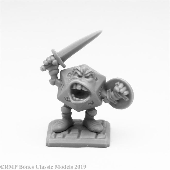 Reaper Miniatures Sir Vigintor, d20 #77651 Bones Unpainted Plastic Figure