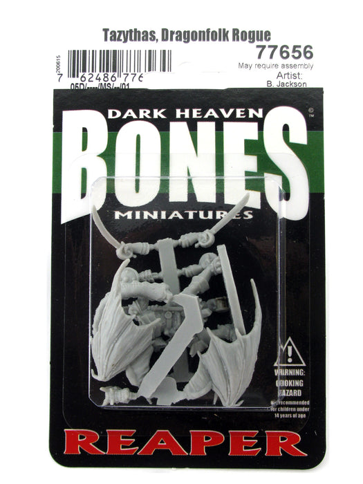 Reaper Miniatures Tazythas, Dragonfolk Rogue #77656 Bones Unpainted Plastic