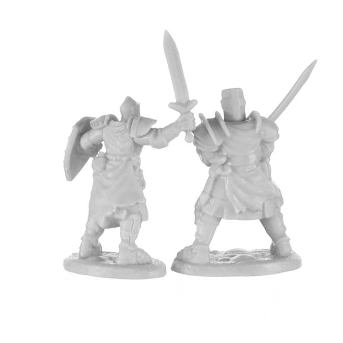 Reaper Miniatures Knight Heroes (2) #77676 Unpainted Plastic Bones Mini Figure