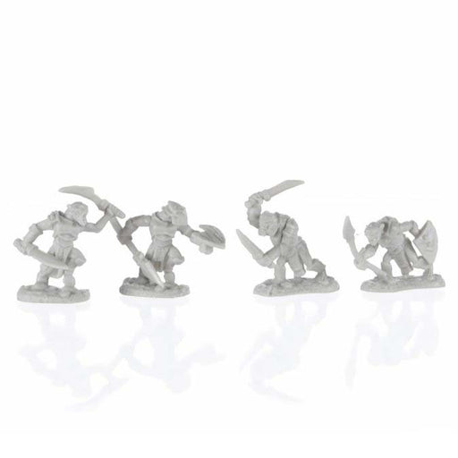 Reaper Miniatures Armored Goblin Warriors (4) #77679 Unpainted Plastic Bones Mini Figure