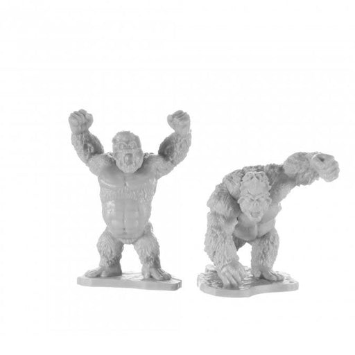 Killer Apes (2 Figures) #77690 Dark Heaven Legends Bones Unpainted Plastic Miniature Figure