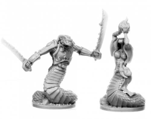 Reaper Miniatures Nagendra Leaders (2) #77693 Unpainted Plastic Figures