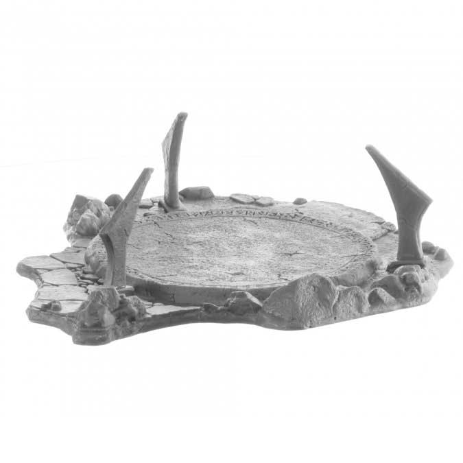 Arcane Circle #77988 Bones Unpainted Plastic Ritual Circle Model Base