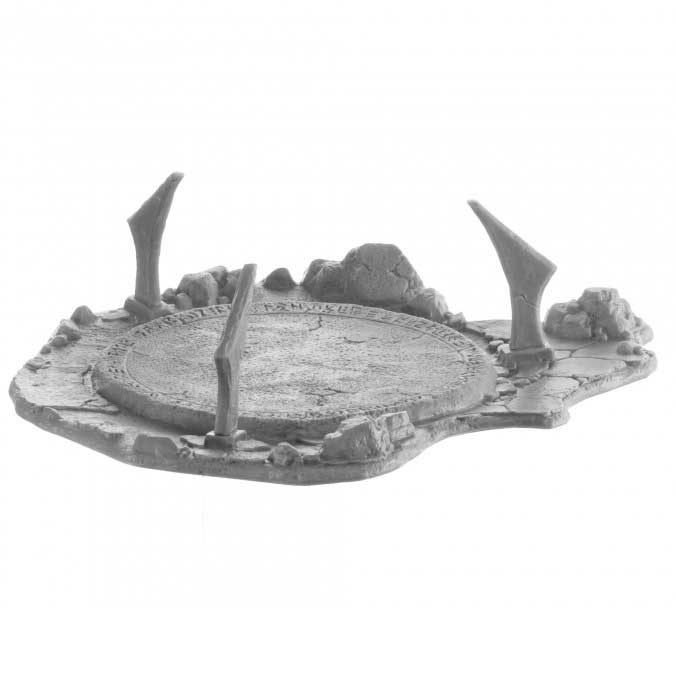 Arcane Circle #77988 Bones Unpainted Plastic Ritual Circle Model Base