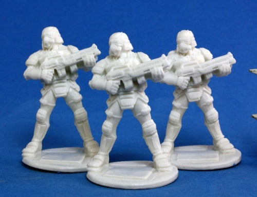 Reaper Miniatures Nova Corp:Soldier (3) #80012 Bones Unpainted Plastic Figure
