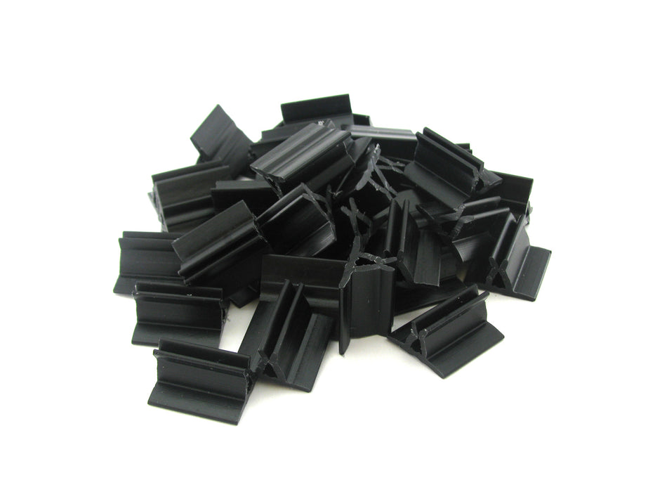 Pack of 35 Rectangle Card Stands #80208 (18mm x 20mm) - Black