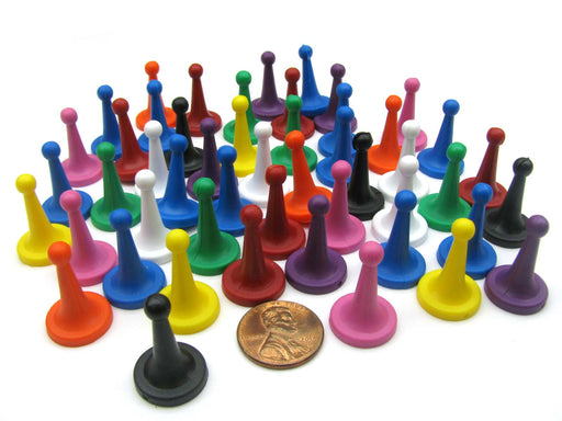 Pack of 50 Plastic Sorry Pawns #804AA (15mm x 23mm) - Assorted Colors
