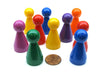 Pack of 10 Large Plastic Pawns #808AA (20mm x 40mm) - Assorted Colors