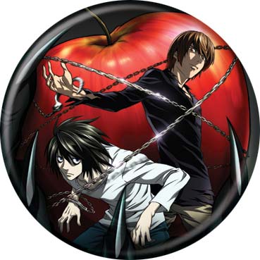 Death Note 1.25" Round Collectible Button - L and Light