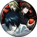 Death Note 1.25" Round Collectible Button - Light, L, and Misa