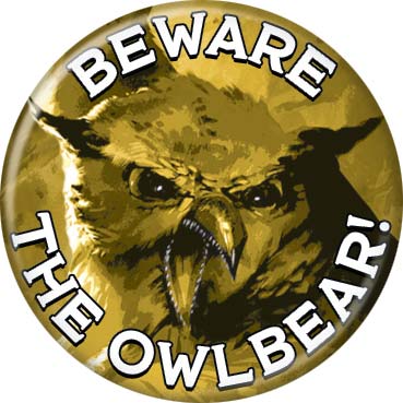 Dungeons & Dragons 1.25" Round Collectible Button - Beware the Owlbear!