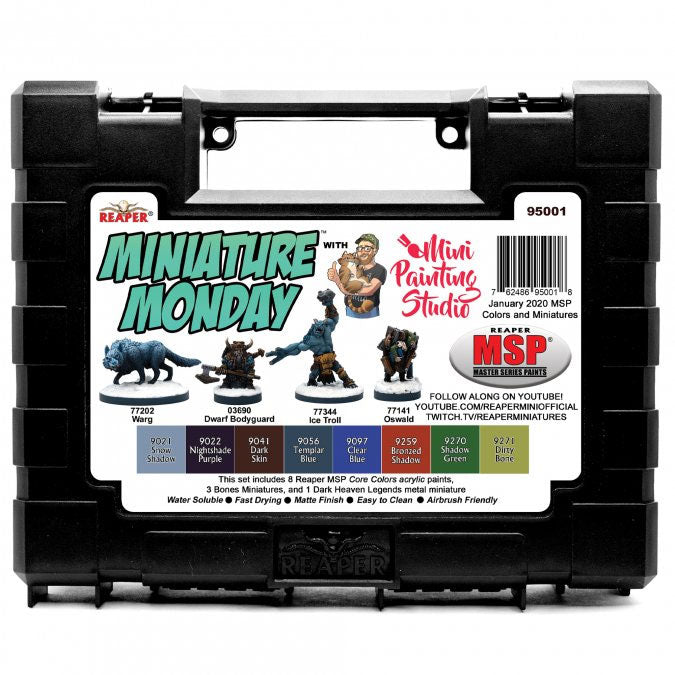 Miniature Monday: January 2020 Set - 8 Paints and 4 Miniatures