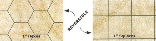 Chessex Mondomat - RPG Reversible Vinyl Mat 54" x 102" with 1" Squares/Hexes